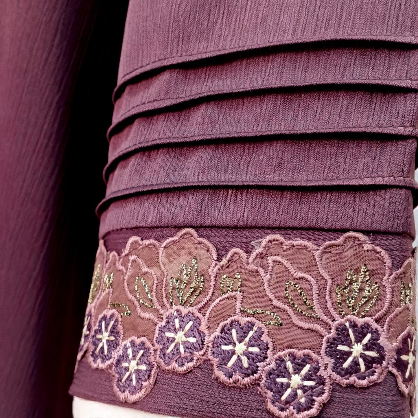 Plum Aura Front-Open Modest Wear