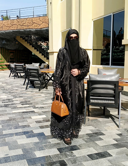 Luxury Black Formal Modest Gown with Inner